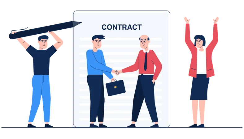 Business partnership  イラスト
