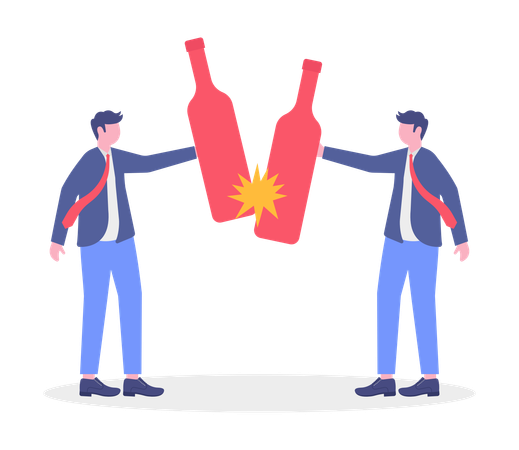 Business People Celebrating Success  Illustration