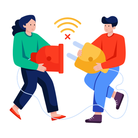 Business people Plug in battery  Illustration