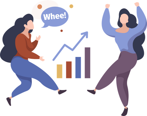 Business team achieved success  Illustration
