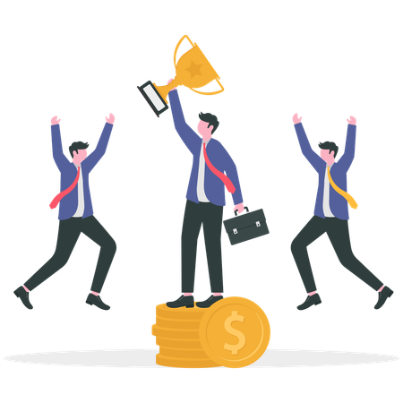 Business team celebrating success  Illustration