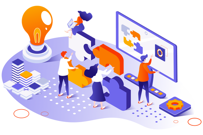 Business teamwork  Illustration