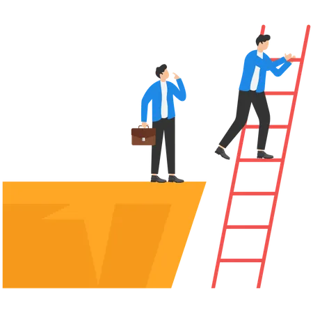 Business unethical competition  Illustration