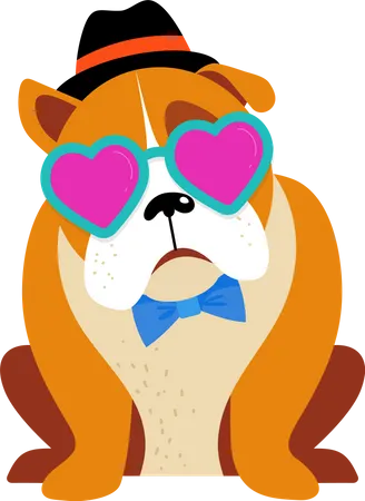 Cachorro de festa  Ilustração