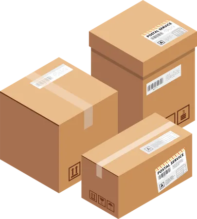 Caixas de entrega  Ilustração