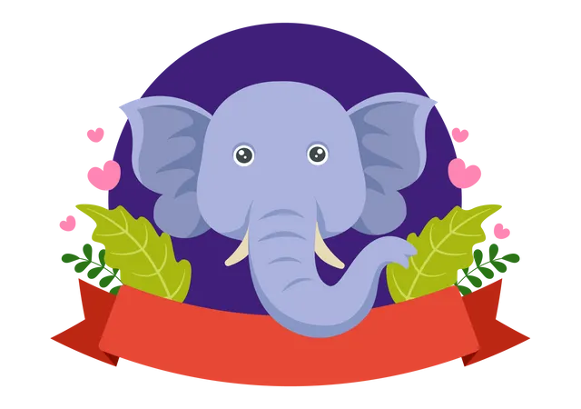 Cara de elefante  Ilustração