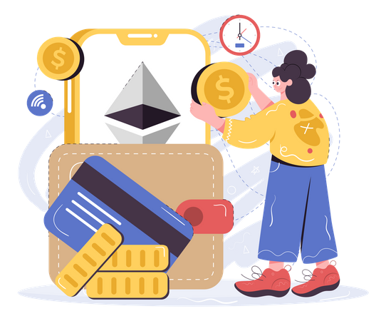 Carteira digital ethereum  Ilustração