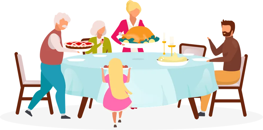 Celebration Thanksgiving day  イラスト