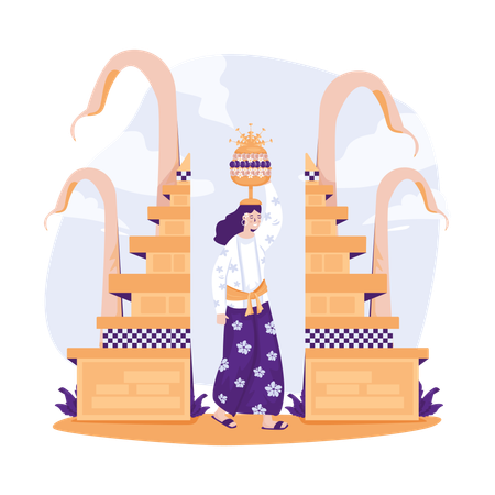 Realización de ceremonias rituales  Ilustración
