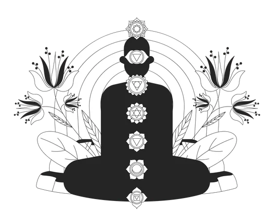 Équilibre énergétique des chakras et alignement spirituel  Illustration