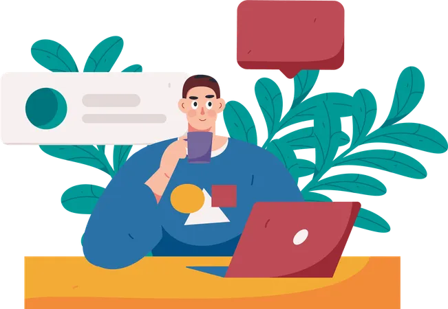 Plática de negocios  Ilustración