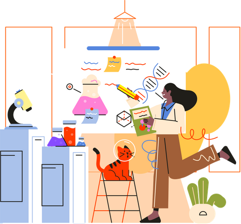 Chemielabor  Illustration