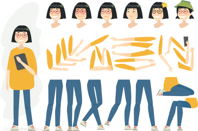 Chinese girl  Illustration