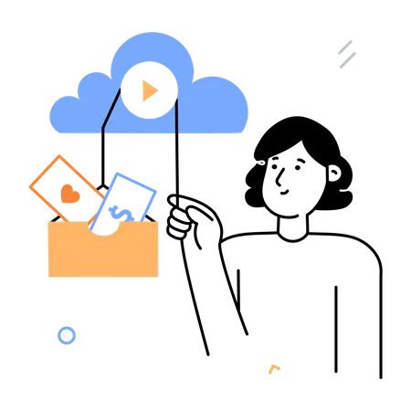 Cloud Ads  Illustration