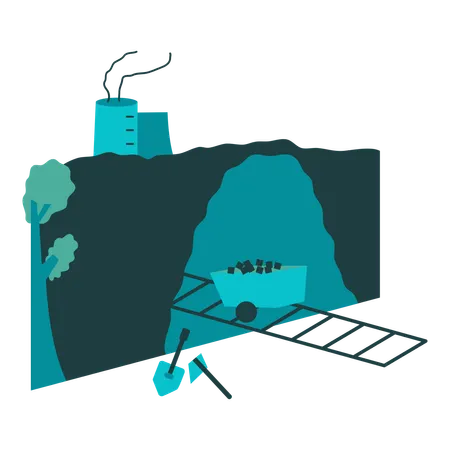 Coal Mine Entrance  일러스트레이션