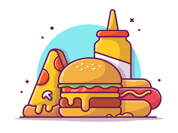 Comida rápida  Ilustración
