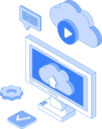 Computação em nuvem  Ilustração