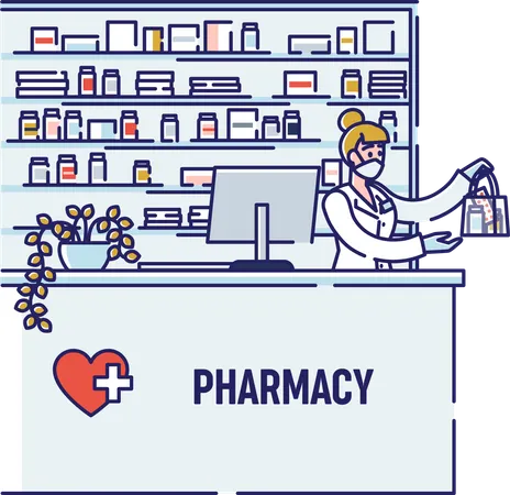 Concept Of Precautionary Measures During Quarantine  Illustration