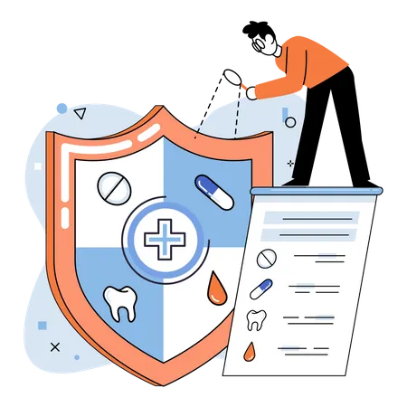 Condições de seguro médico  Ilustração