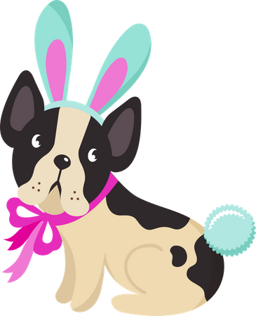 Perro conejito  Ilustración