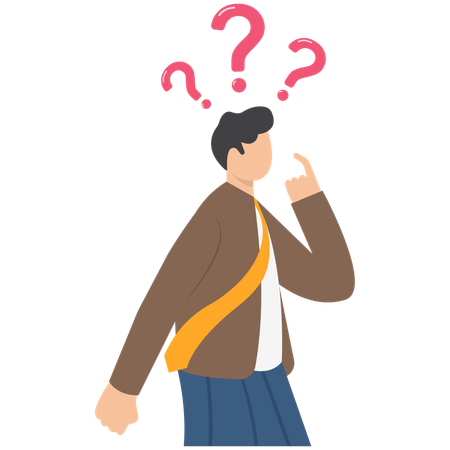 Confused businessman  Illustration