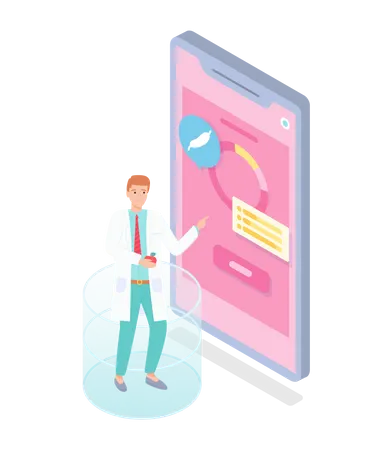 Consulta com um gastroenterologista online  Ilustração