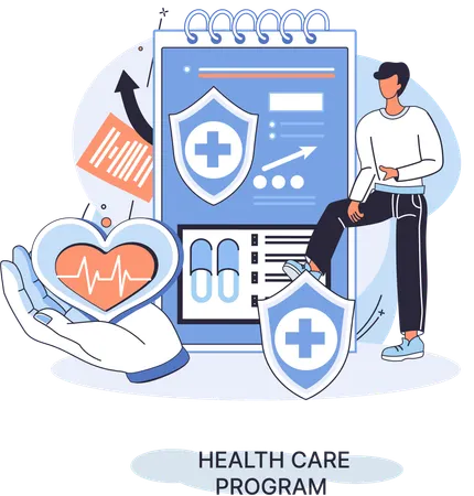Consulta médica on-line  Ilustração