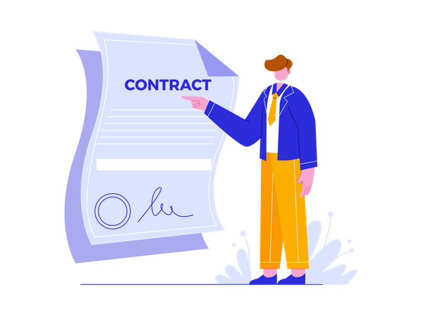 Contrato Comercial  Ilustração
