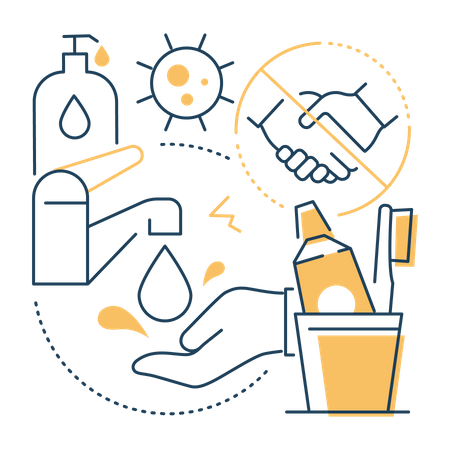 Corona hygiene  Illustration