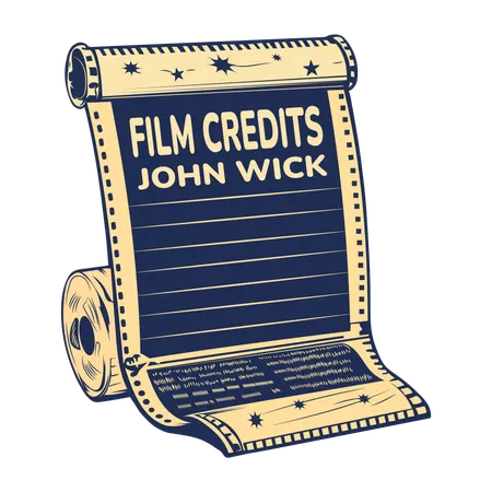 Crédito do filme  Ilustração