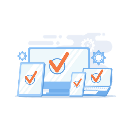 Cross platform devices  イラスト
