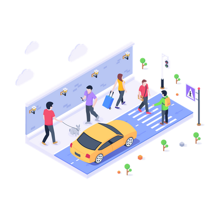 Crosswalk  Illustration