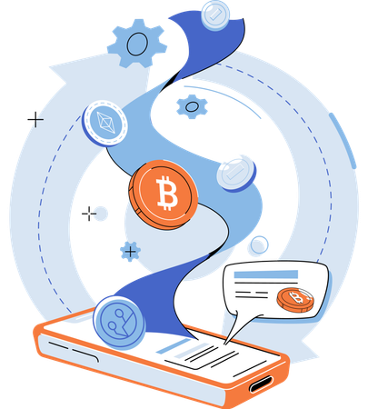 Trading de crypto-monnaie  Illustration