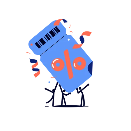 Cupom de desconto  Ilustração