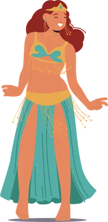 Dança do ventre feminina  Ilustração