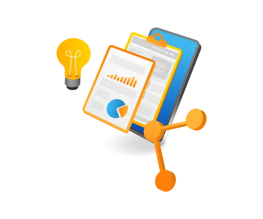 Data analysis of web blog ideas  Illustration