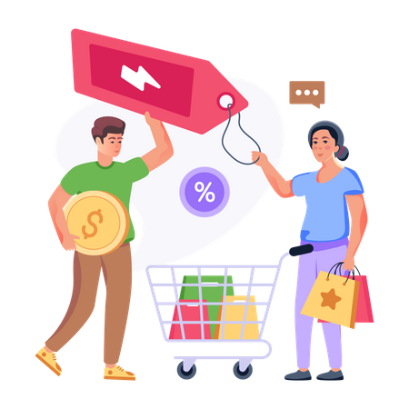 Desconto em compras  Ilustração