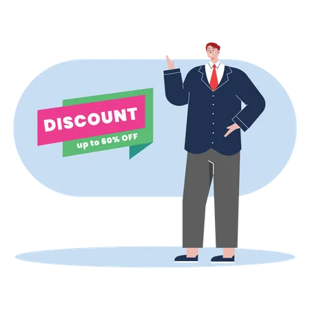 Desconto em compras na Black Friday  Ilustração