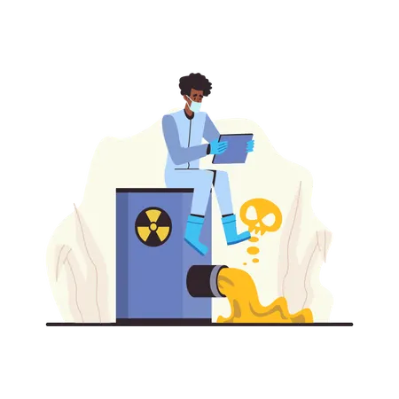 Déversement de déchets nucléaires  Illustration