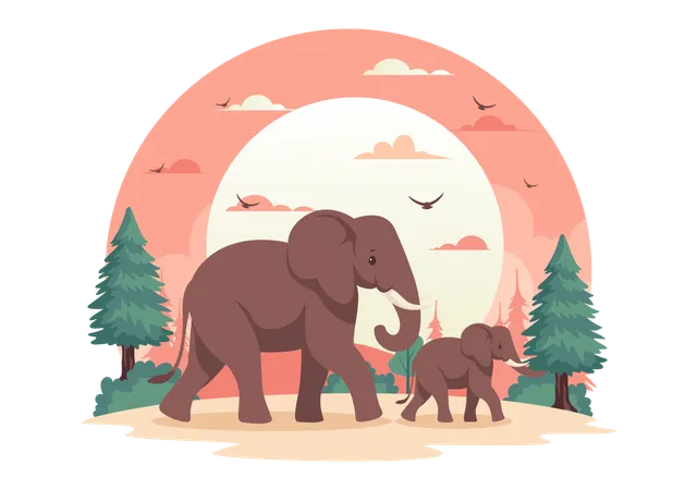 Dia do elefante  Ilustração