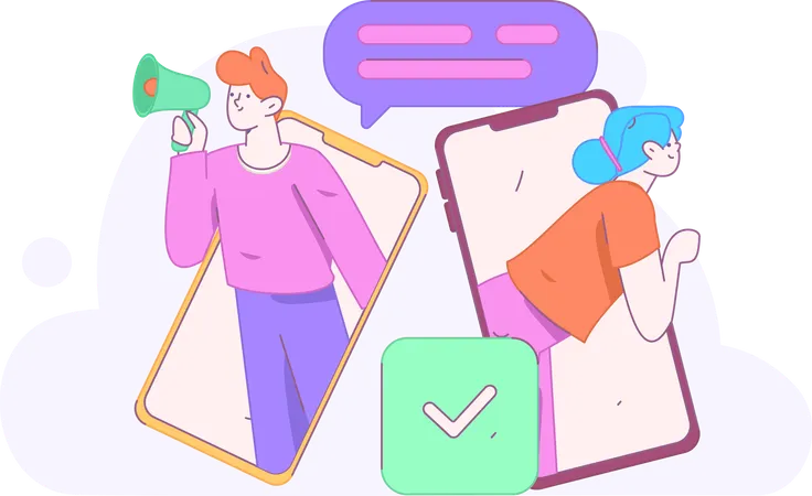 Digital Conversation Illustration