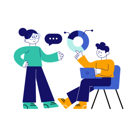 Discusión de negocios  Ilustración