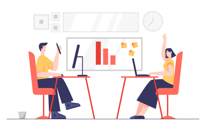 Discussão de negócios  Ilustração