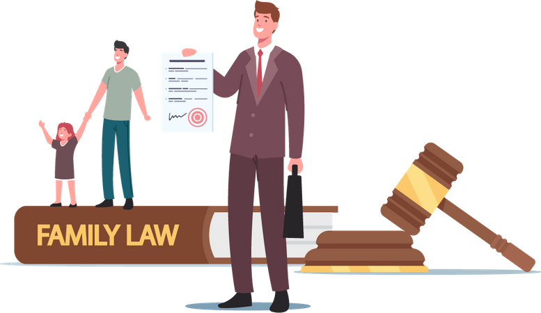 Divorce, Child Custody or Alimony  Illustration