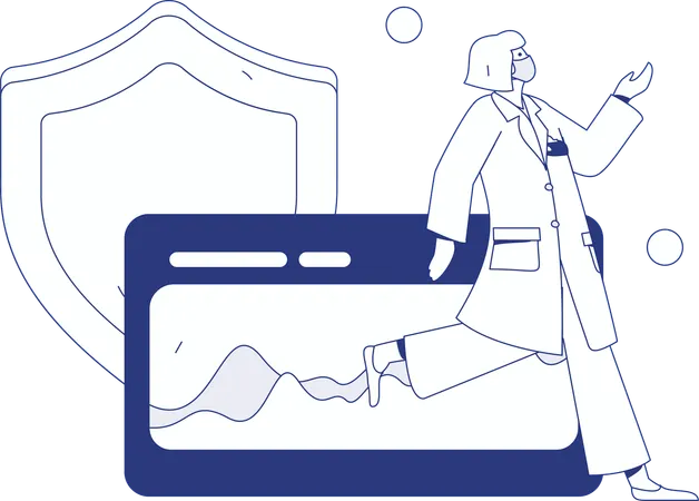 Doctor giving Vitamin capsule  Illustration