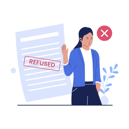 Document papier refusé  Illustration