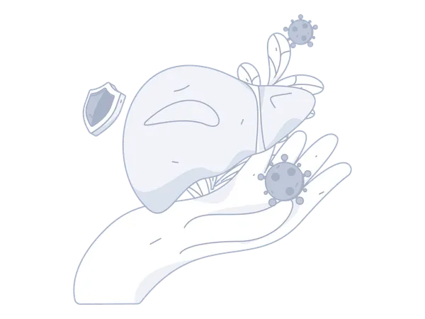 Doença hepática  Ilustração