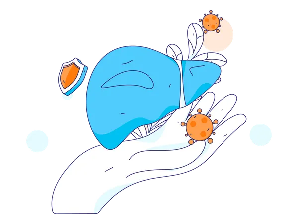 Doença hepática  Ilustração