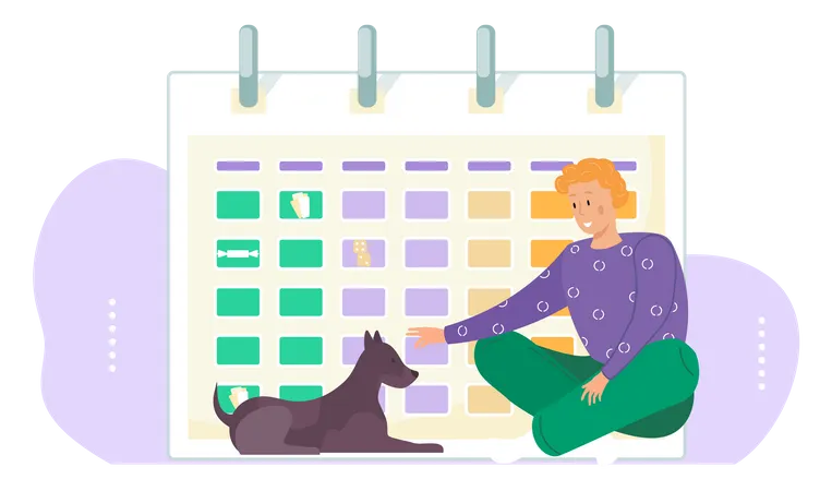 Dog Schedule  Illustration
