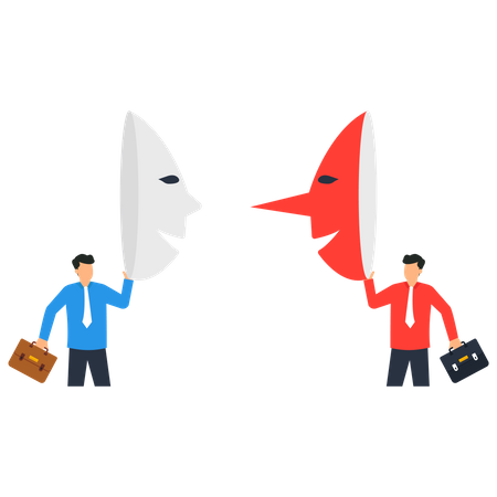 Dois parceiros estão dissolvendo seu acordo de parceria  Ilustração
